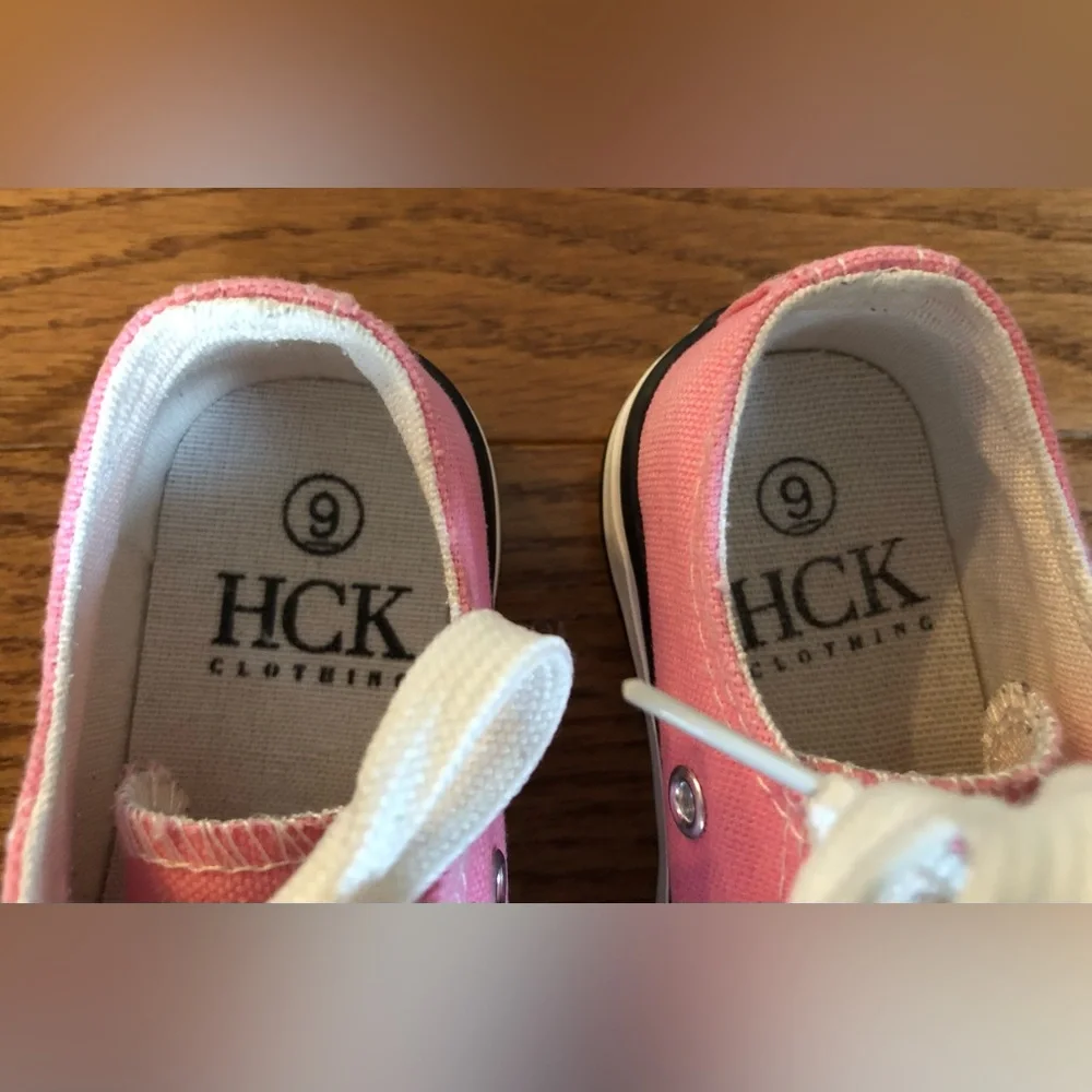 Hill Country Kids (HCK) Pink Canvas Sneakers- fit like a 10T